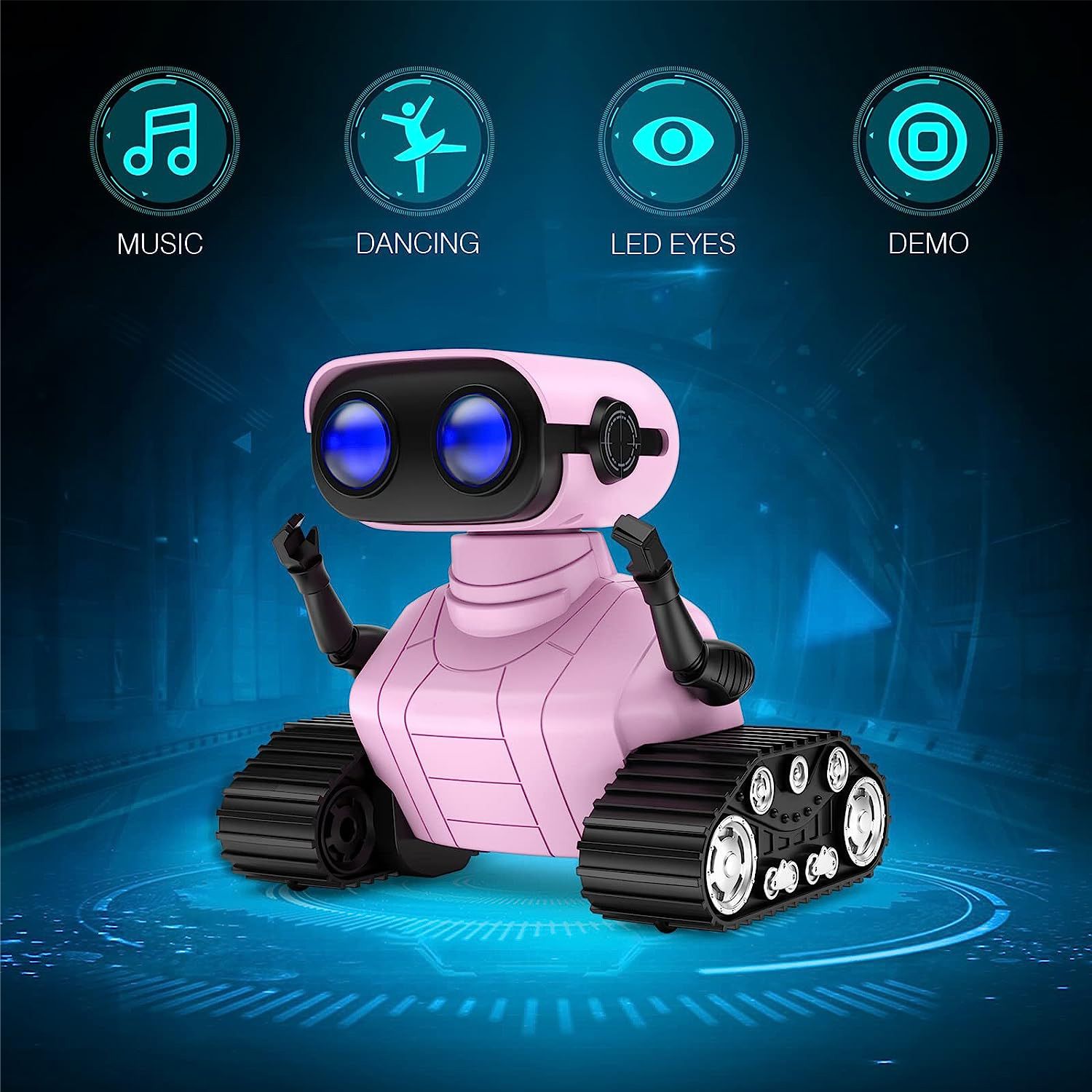 KaeKid Remote Control Robot Toy For Kids 3-7 | Rechargeable, Gesture & Voice Control, Dances, Sings With LED Eyes – Cool Gift For Boys & Girls