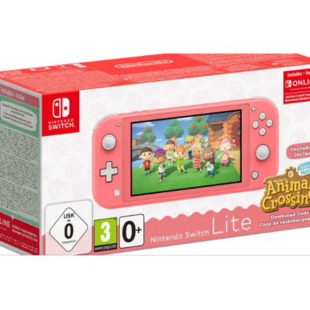 Nintendo Switch Lite Console (With Animal Crossing Download 