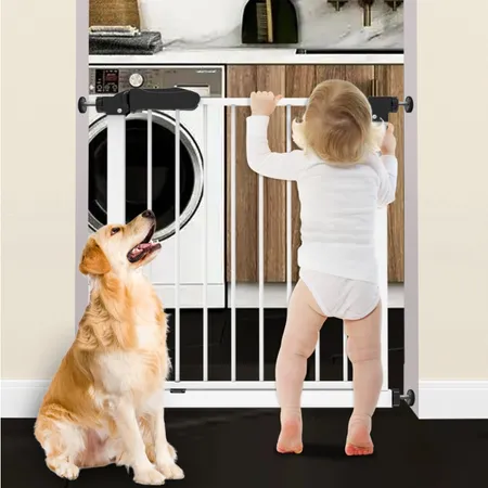 Extendable Pet Friendly Baby Gate Stair Kids Protection Door