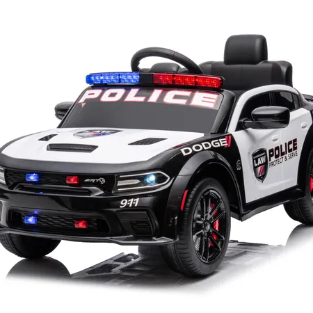 Dodge Charger Police Kids Ride-on Car ZB911 white, Ride-On Cars