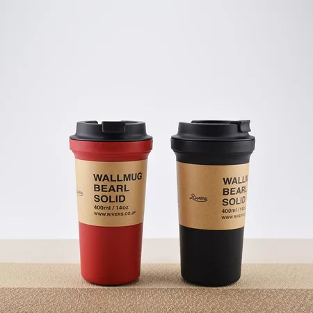 Rivers Wallmug Bearl Cold Brew Reusable Coffee Cup Clear 400ml