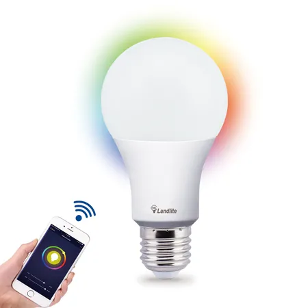 SMAlux A60 Wifi LED Smart Bulb RGB+CCT Work with Alexa Google Assistant, Light  Bulbs & Tubes