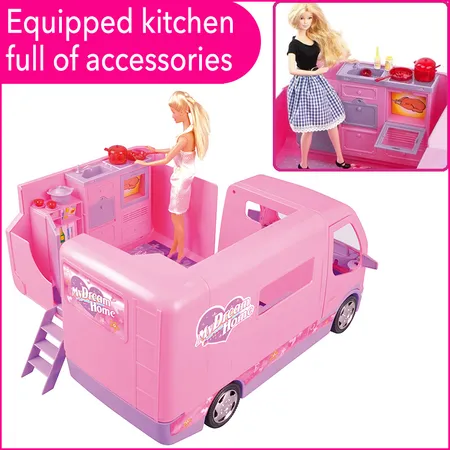 Barbie doll van online house