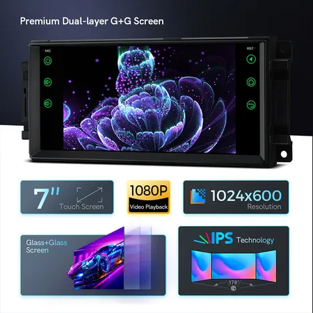 CARZEX 7 Inch Android 2GB Ram 16GB Rom Car Stereo with GPS Double
