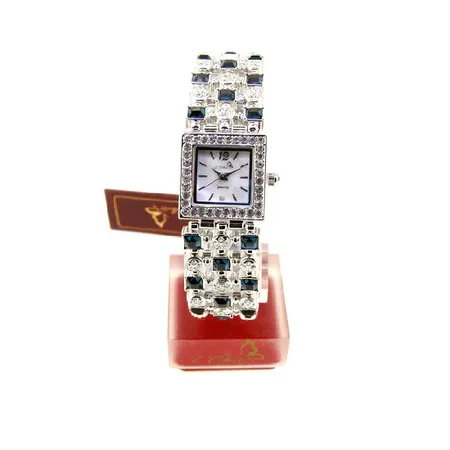 Aquamarine diamond best sale watch