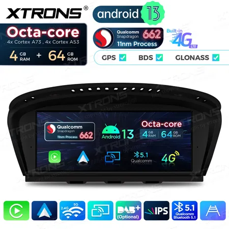 XTRONS QFB8060CC AUTORADIO GPS BMW SERIE 3 E90 SERIE 5 E60 Android