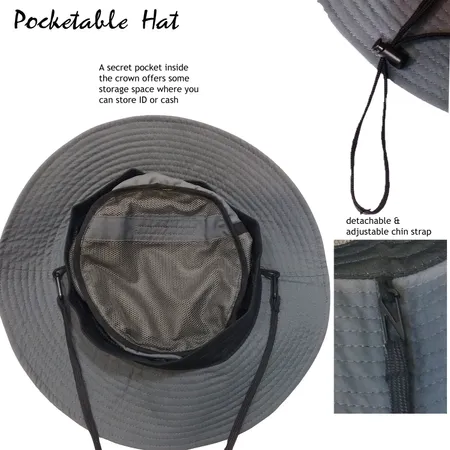 Pocket Hat, Accessories, 3 Sun Folding Hat Pocket Hat Wclip On Storage  Bag