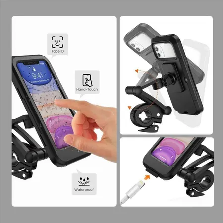Bike Phone Mount Waterproof Cell Phone Holder Motorcycle Phone