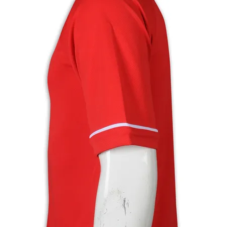 Sports Football Wear Baseball Uniform Jersey Red V Neck Bottom