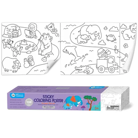 Coloring Paper Roll Sticky Drawing Paper Roll Painting Dinosaur