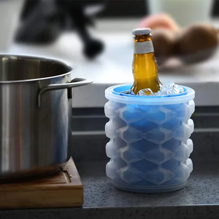 New Product Portable Ice Cube Maker Genie Space-Saving Silicone Ice Bucket  - Buy New Product Portable Ice Cube Maker Genie Space-Saving Silicone Ice  Bucket Product on