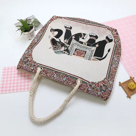 Embroidery Black Elephant Design Bag | Totes | Bags, Handbags
