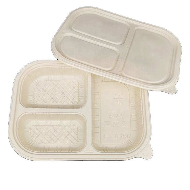 200 Set Biodegradable Cornstarch Restaurant To Go Container Ecofriendly