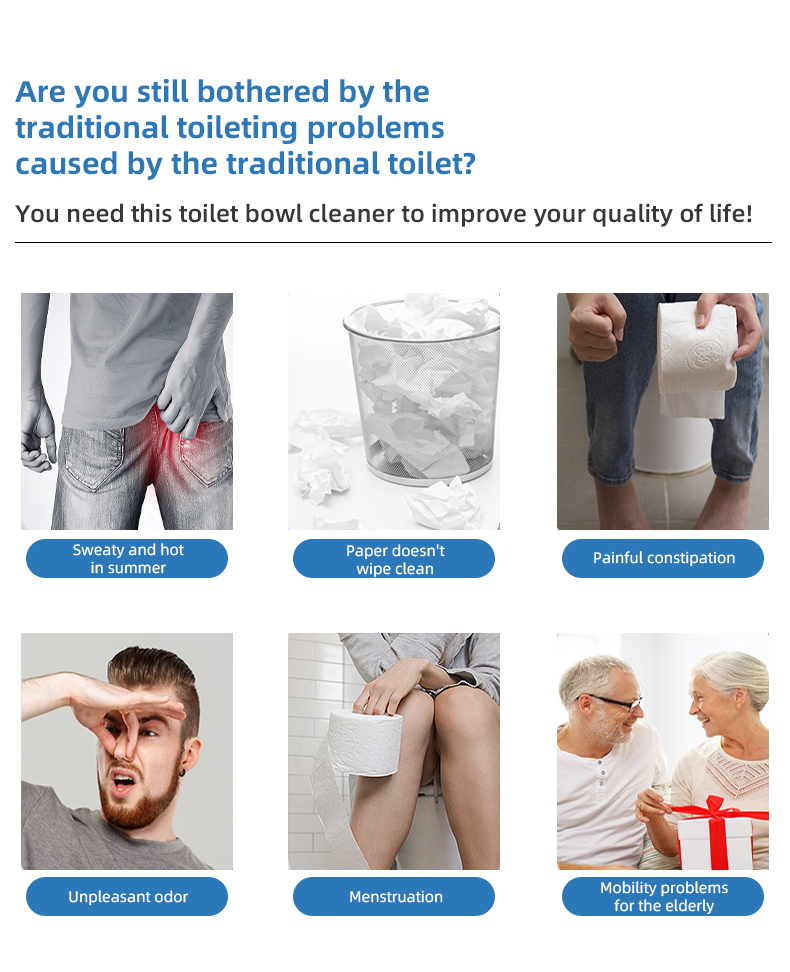 2023 New Ultra Slim Dual Knobs Fresh Bidet Toilet Attachment, Bathroom