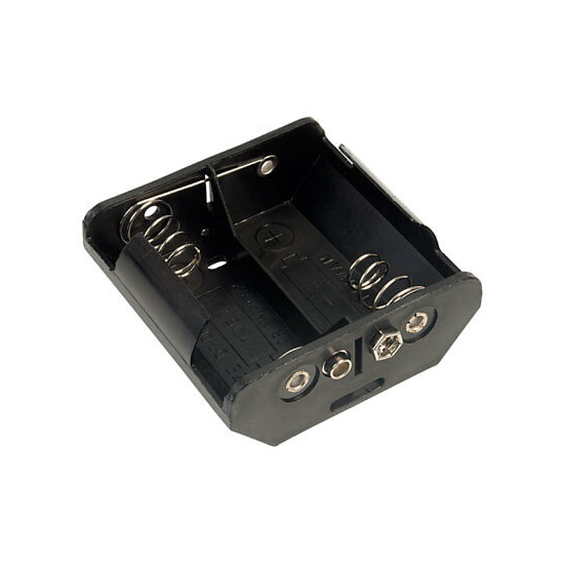 2xD cell (UM-1) R20 plastic black battery holder box case for 3V ...