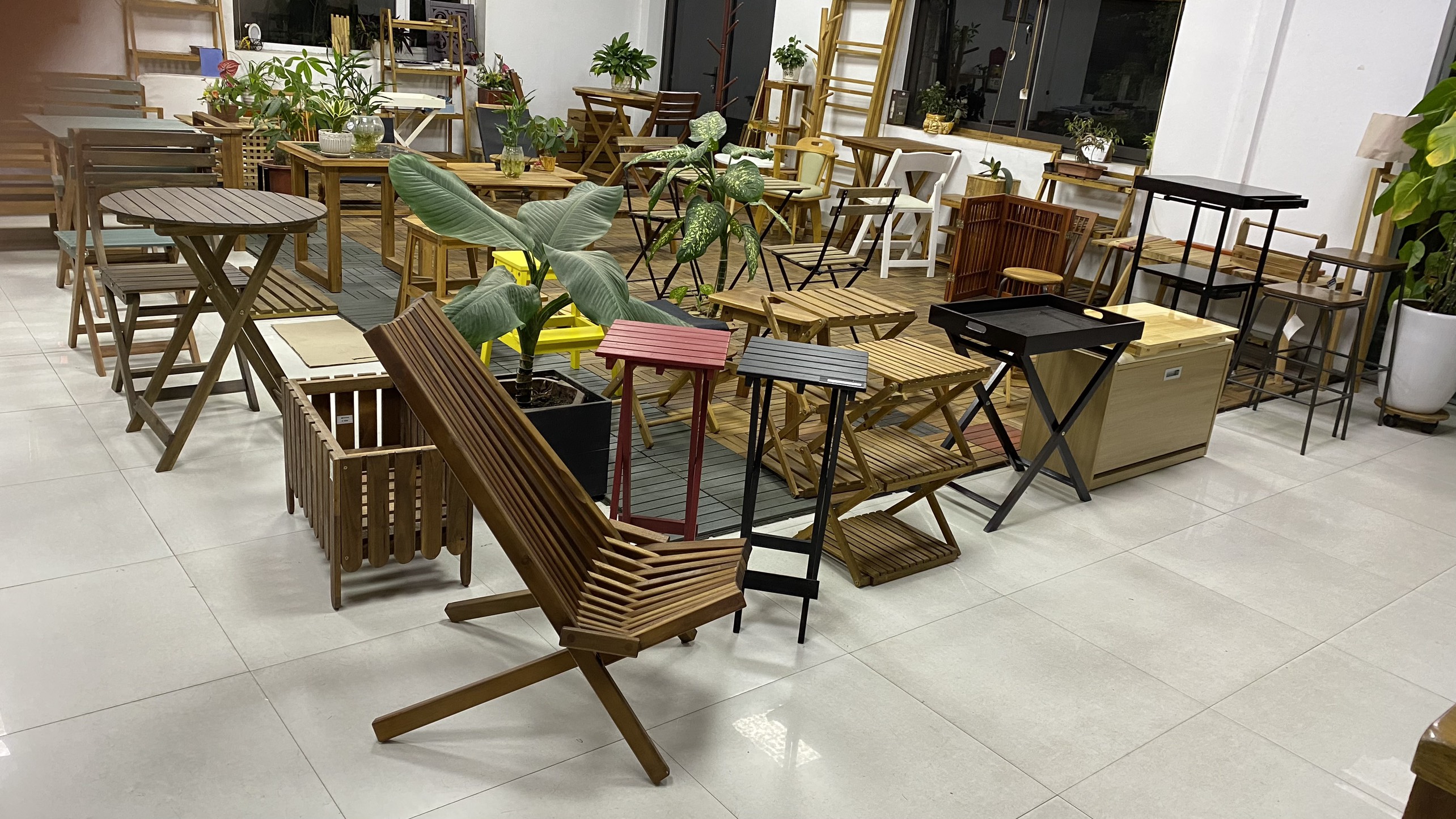 Acacia Wood Fishing Chair / High Quality Vietnamese Acacia Wood Chair