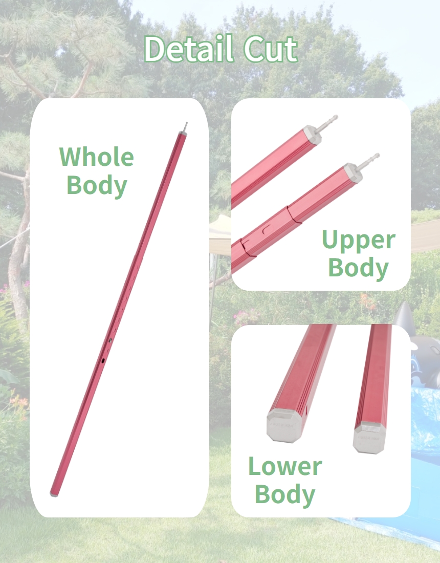 Aluminium Camping Tarpaulin Pole Camping & Picnic Sports Supplies