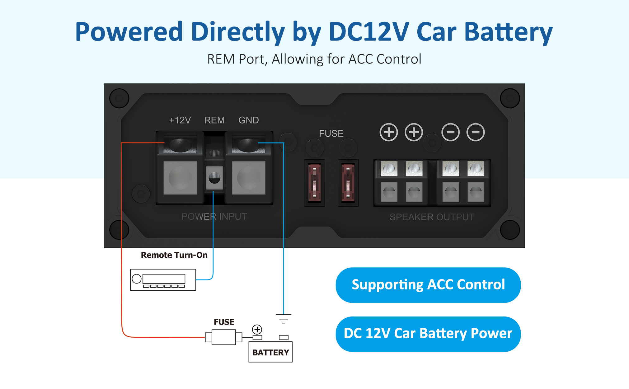 CDAS Mono 300W Car Audio Subwoofer Amplifier With DSP & Bass Control