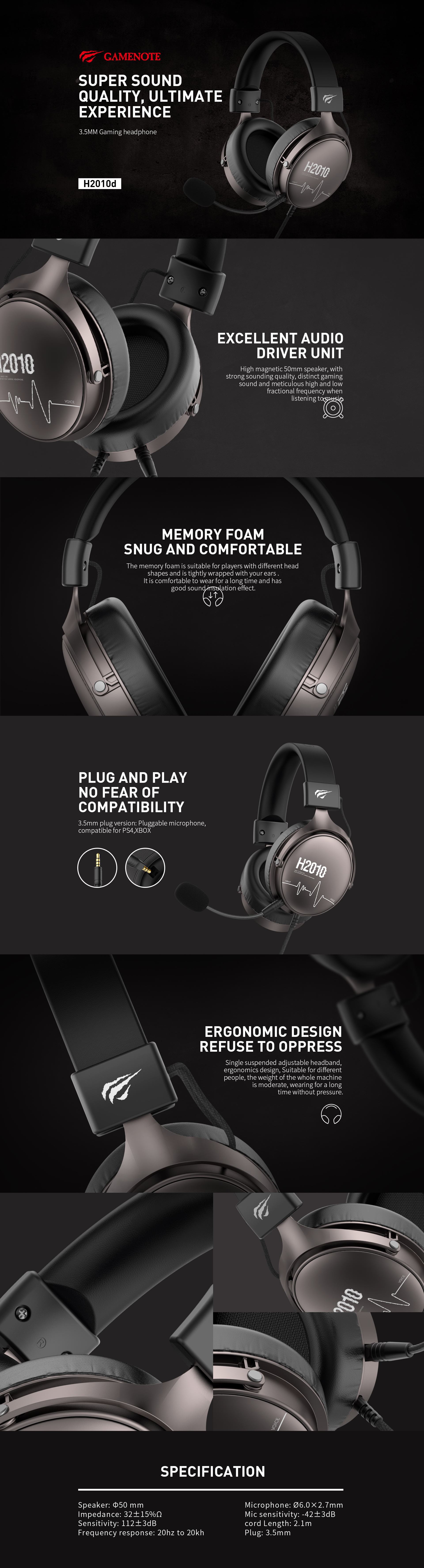 Detachable microphone Gaming headphone Gaming headset Havit