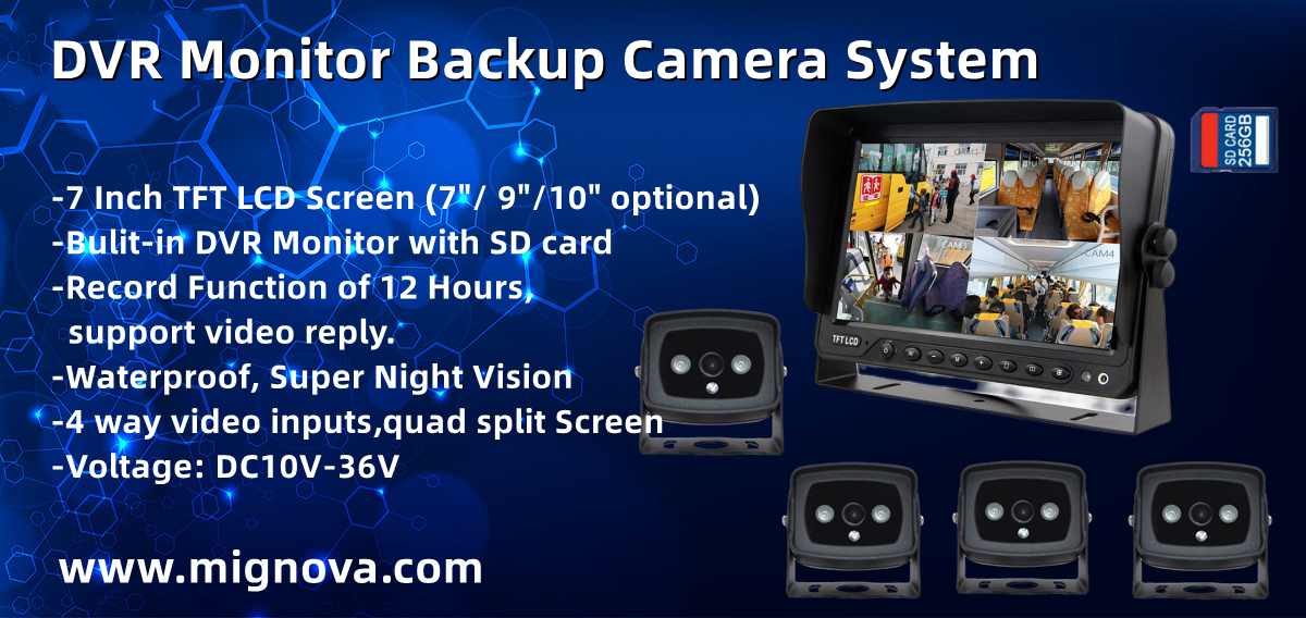 GTM7027 DVR 4CH Monitor KIT Backup Camera Safety System Parts