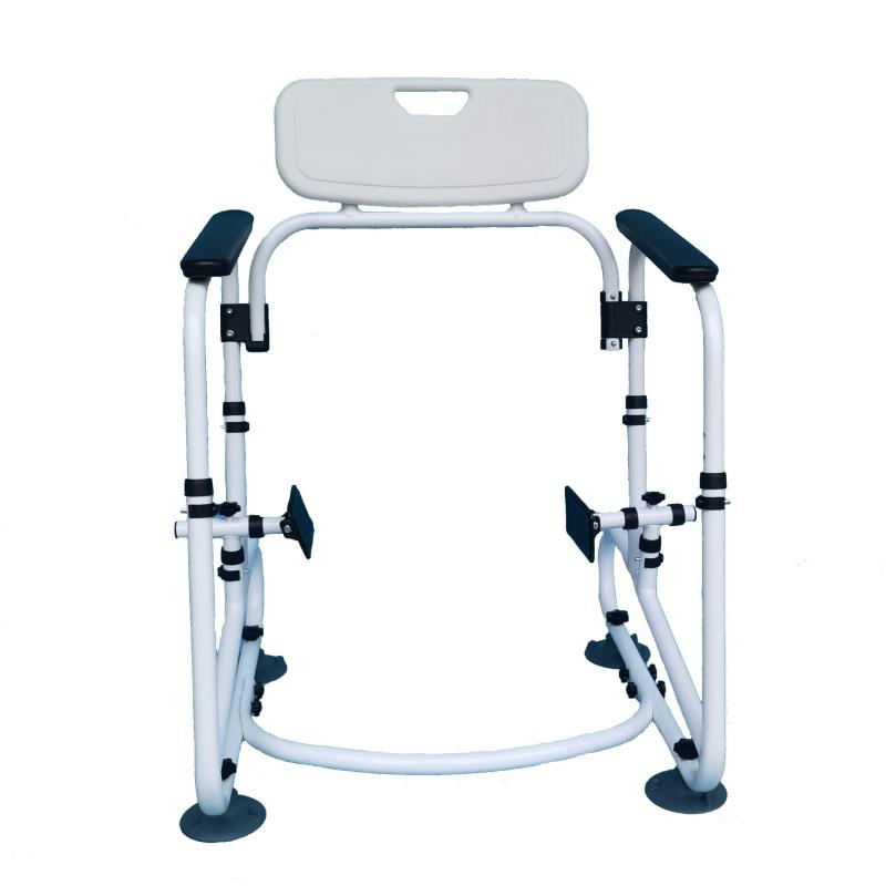 Home nursing elderly safety frame adjustable grab bar aluminum commode