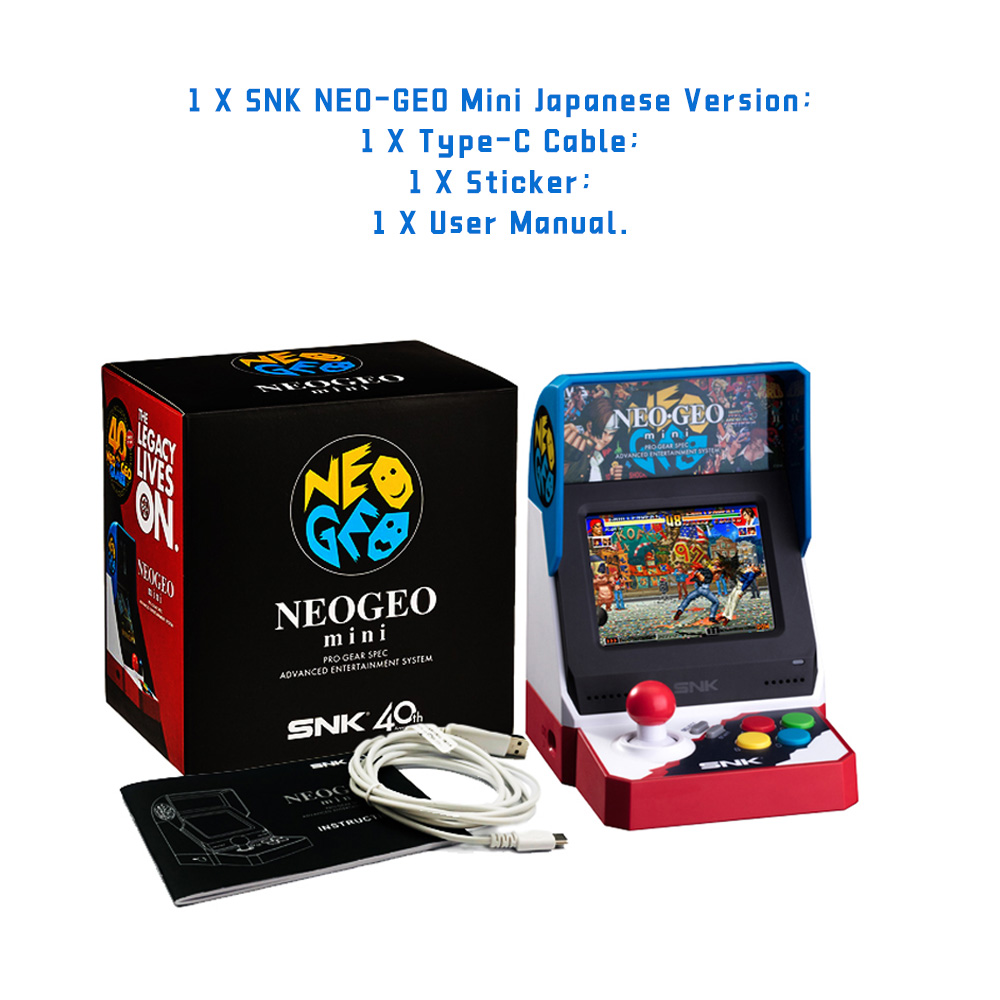 Neogeo Mini Arcade Japanese Version with 40 Pre-Loaded Classic SNK