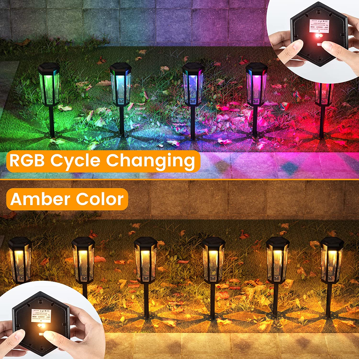 Outdoor Powered Decorative Bright Solar Pathway Driveway Lighting For