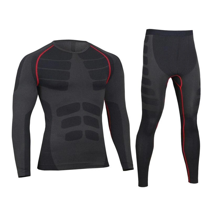 Quick Dry Men's Thermal underwear Sets Running Compression Sport