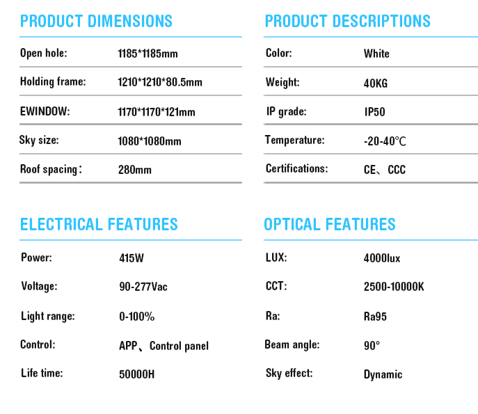 Simulates Sunlight Indoor Artificial Sunlight System Indoor Lighting