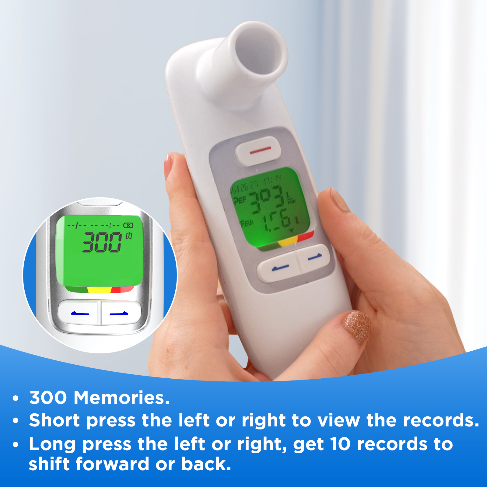 Sonmol Electronic digital peak flow meter digital spirometer Asthma and
