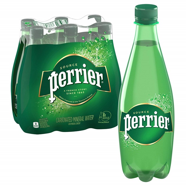Sparkling Mineral Water Glass Bottle/ Perrier , Evian , San Pellegrino