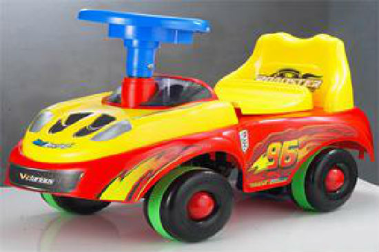 red and yellow kid car