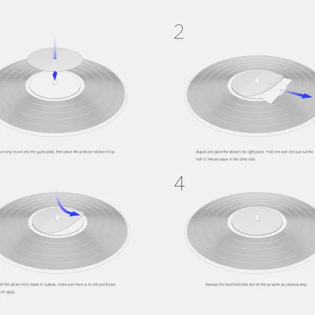 Vinyl Record Label Protector (N-168) | Home Audio, Video ...