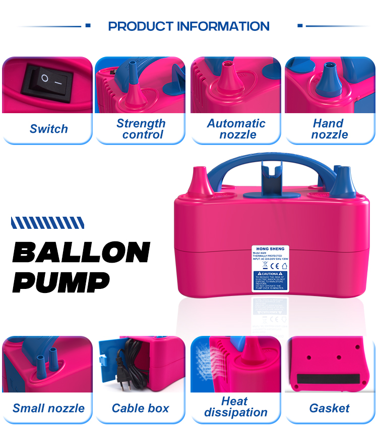 Dual Nozzle Electric Balloon Pump 