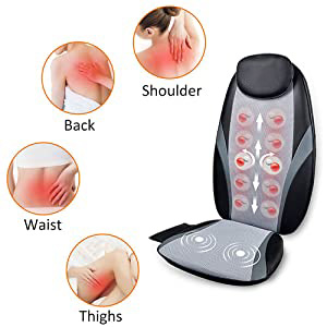 Snailax Shiatsu Back Massager with Heat -Deep Kneading Massage