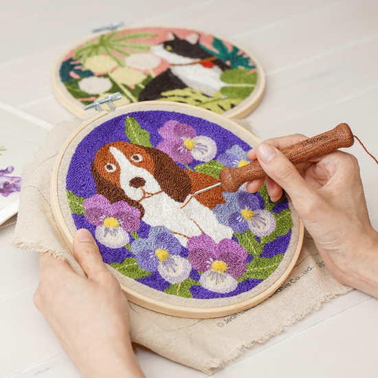 Dog Punch Needle Embroidery Kit Arts Ornament Diy Crafts Handmade Needle  Thread Embroidery Hoop Cross Stitch Kit Needle Punch - Embroidery -  AliExpress