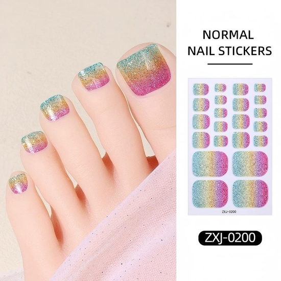 Chunky Glitter Ombre Toe Nail Stickers ZXJ-0200 | Cosmetics
