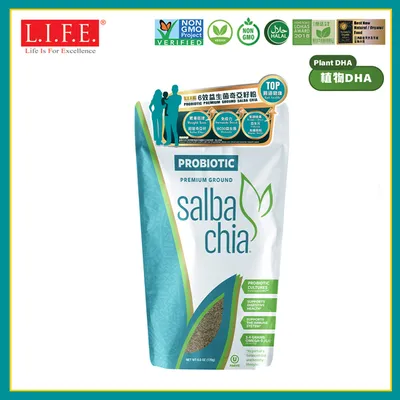 {6效益生菌奇亞籽粉} BC30 x Salba Chia 超營奇亞籽粉•特高奧米加3 (合生元) 170g