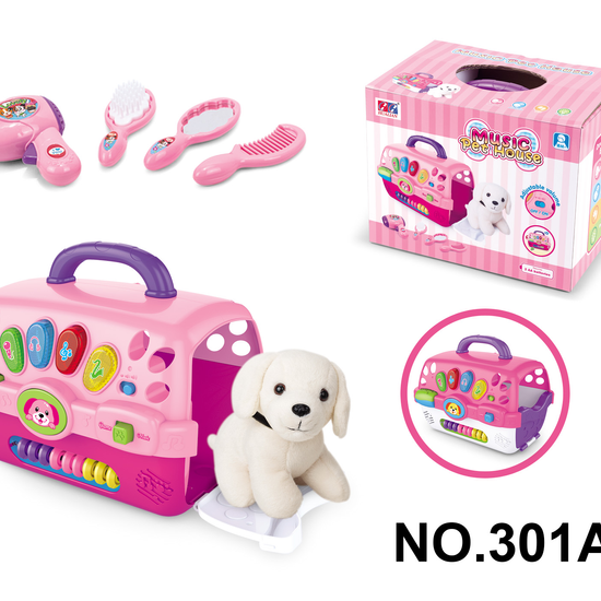 Plush&Stuffed Dog/Pet with Cage/Music Box/Education Toy Plush