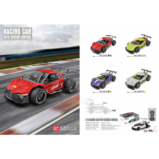 1 16 Scale Vehicle 2 in 1 AutoSensing Remote Control Car Racing Sport