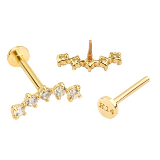 14k Gold Internally Threaded Labrets | Jewellery & Watch