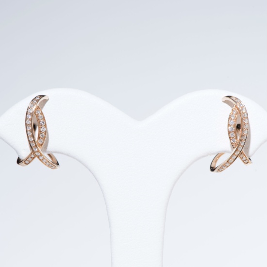 18K Rose Gold Diamond Earrings | Jewellery & Watch
