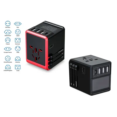 2 Type-C + 3USB Universal Travel Adapter