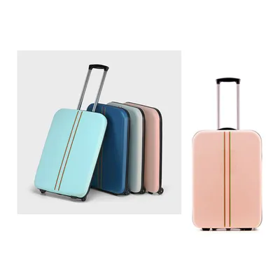 20" Lightweight Wheeled Plain Collapsible Suitcase