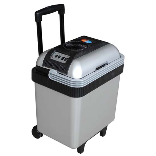 24L mini fridge portable support AC DC car fridge with wheels