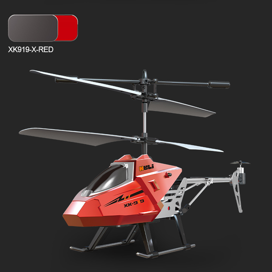 912-X Rouge-Hélicoptère télécommandé XK912 pour enfants, avion, charge de  type C, LED, extérieur, jouets vol