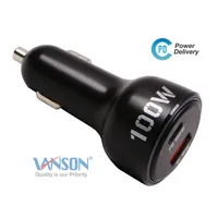 100W USB-C PD & QC3.0 Car Charger