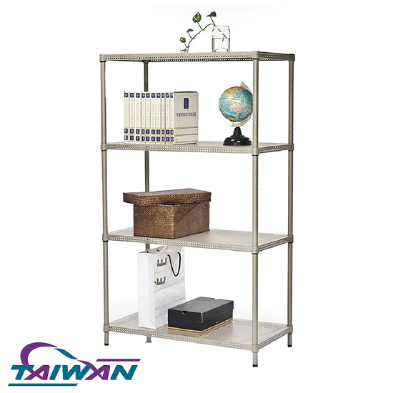 4 Tier Storage Metal Board Shelving Rack Living Room Furniture