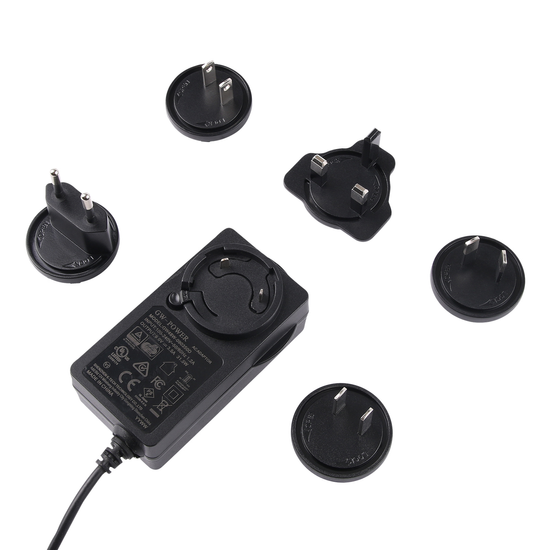 48W wall plug universal ac adapter, switching power supply, detachable