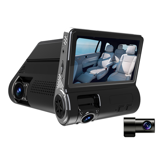 4K Hidden dash cam three cameras with WIFI and external GPS 12V